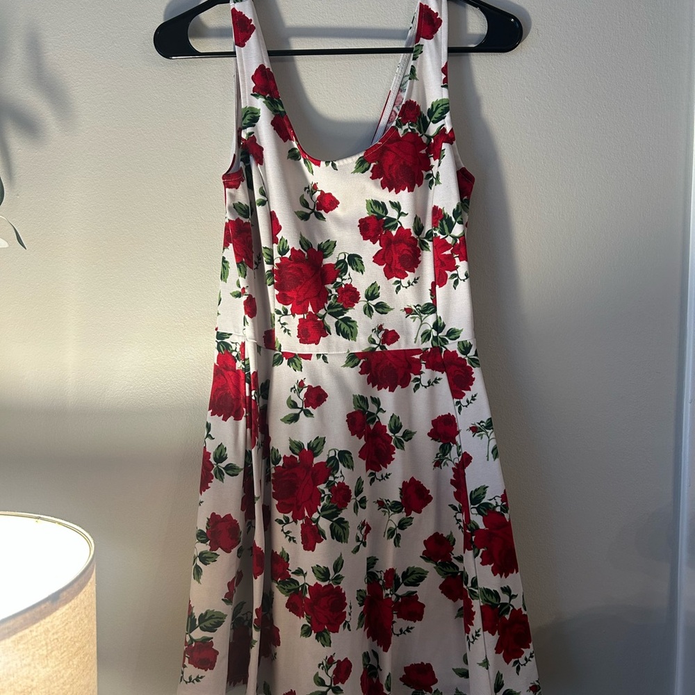 H&M Red and White Floral Mini Dress